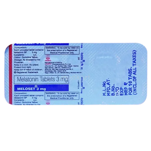 meloset 3mg tablet 10's